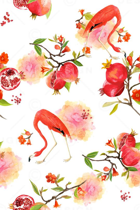 火烈鸟印花华亿平台图片