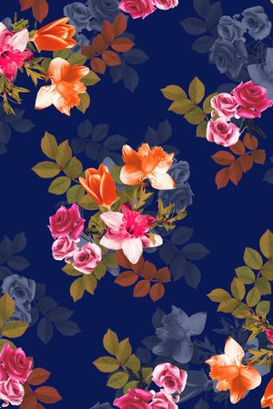 花卉印花华亿平台图片