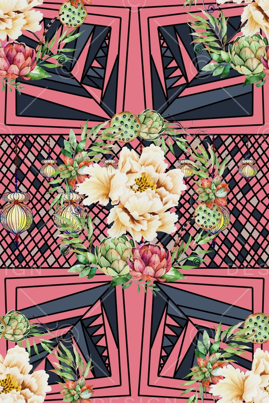 几何印花华亿平台图片