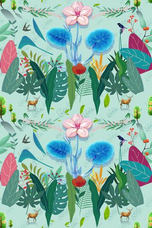 手绘印花华亿平台图片