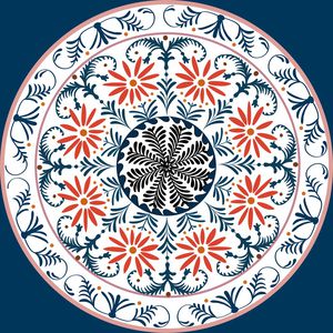 古典花纹印花华亿平台图片