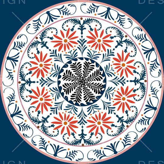 古典花纹印花华亿平台图片