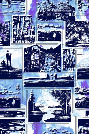 抽象印花华亿平台图片