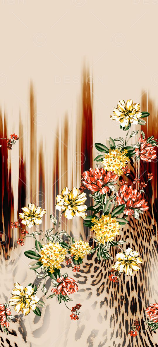 花卉印花华亿平台图片