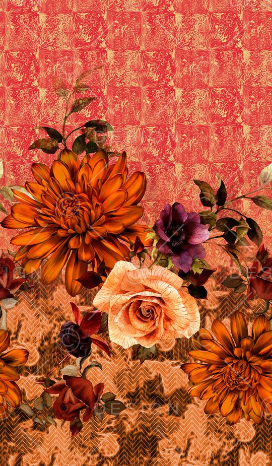 花卉印花华亿平台图片