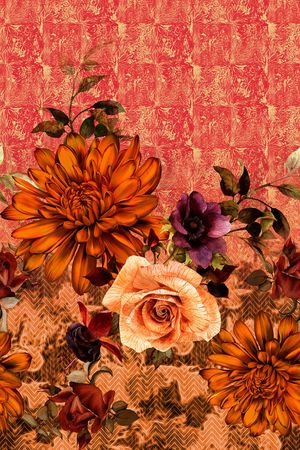 花卉印花华亿平台图片