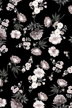 花卉印花华亿平台图片