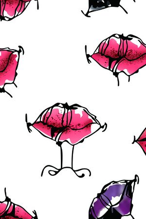 嘴唇印花华亿平台图片