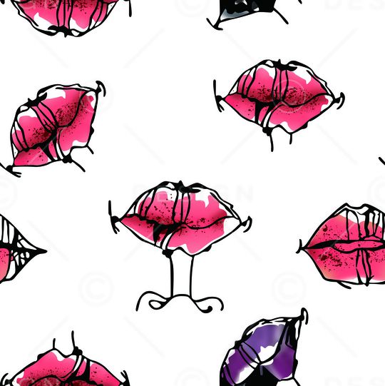 嘴唇印花华亿平台图片