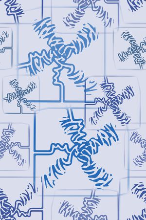 抽象花卉印花华亿平台图片