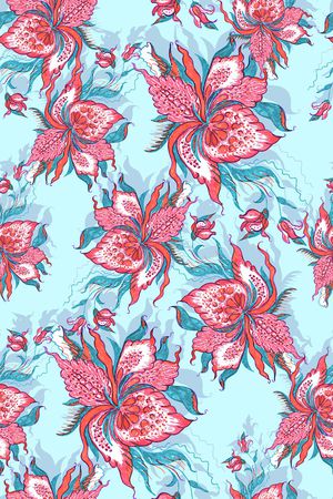 水彩花卉印花华亿平台图片