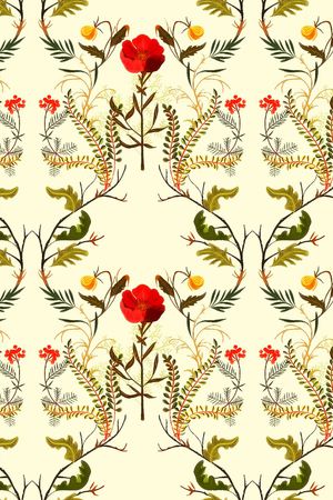 清爽底花卉印花华亿平台图片