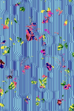 彩底花卉印花华亿平台图片