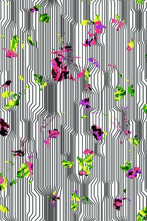 彩底花卉印花华亿平台图片