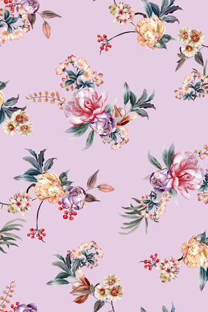 花卉印花华亿平台图片