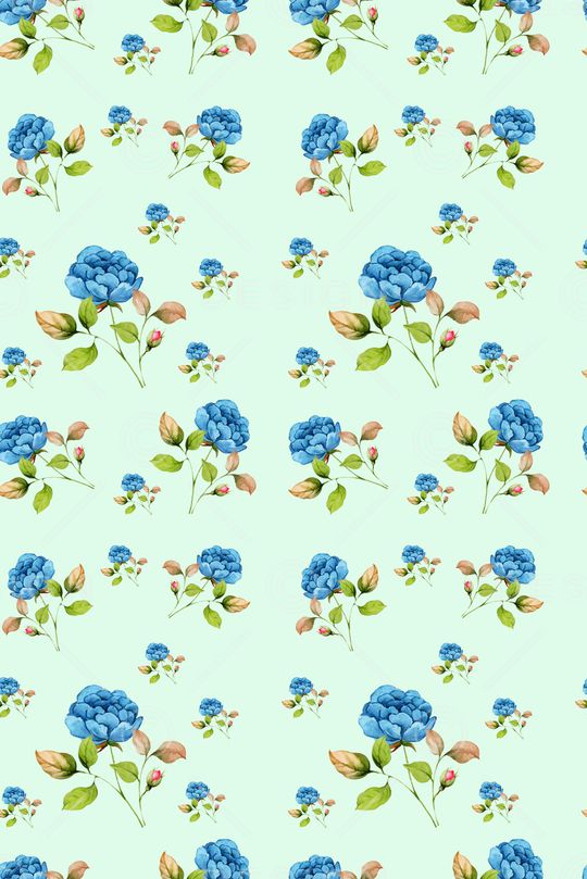 水彩花卉印花华亿平台图片