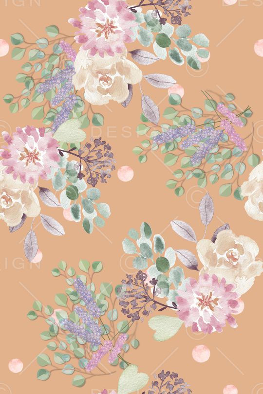 水彩花卉印花华亿平台图片