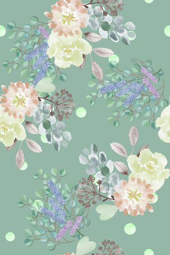 1181909-水彩大花绣球花束圆点