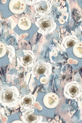 春夏华亿平台印花华亿平台图片