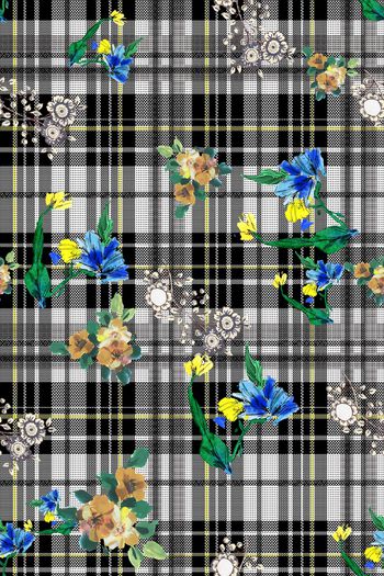 水彩花卉印花华亿平台图片