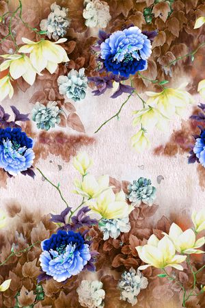 花卉印花华亿平台图片