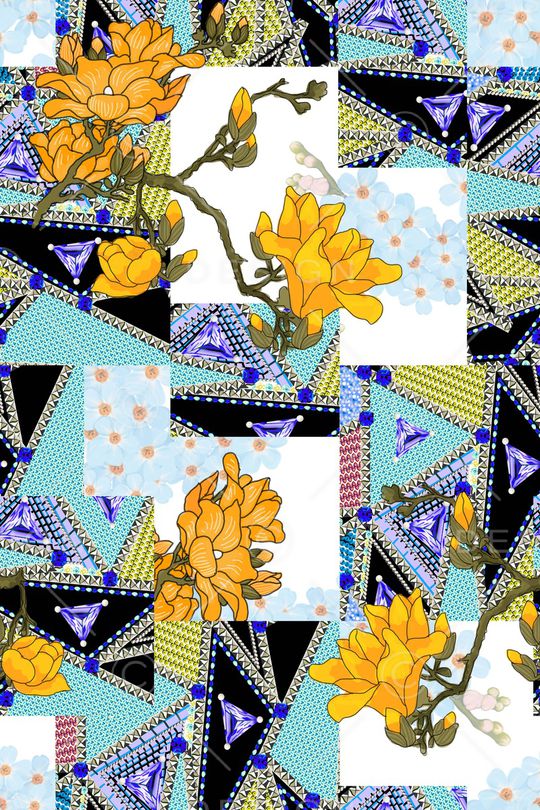 几何印花华亿平台图片