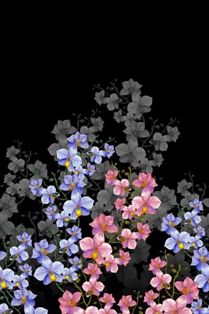 手绘花卉印花华亿平台图片