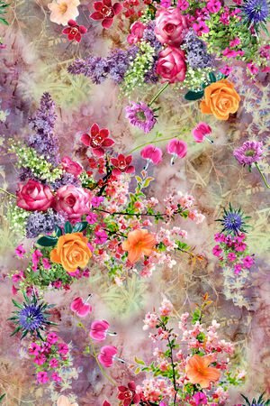 花卉印花华亿平台图片