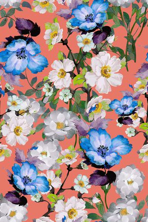 花卉印花华亿平台图片