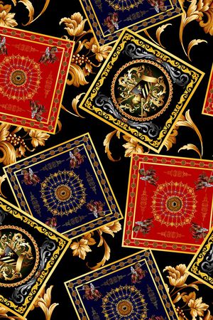 古典花纹印花华亿平台图片