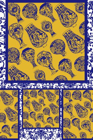 古典花纹印花华亿平台图片