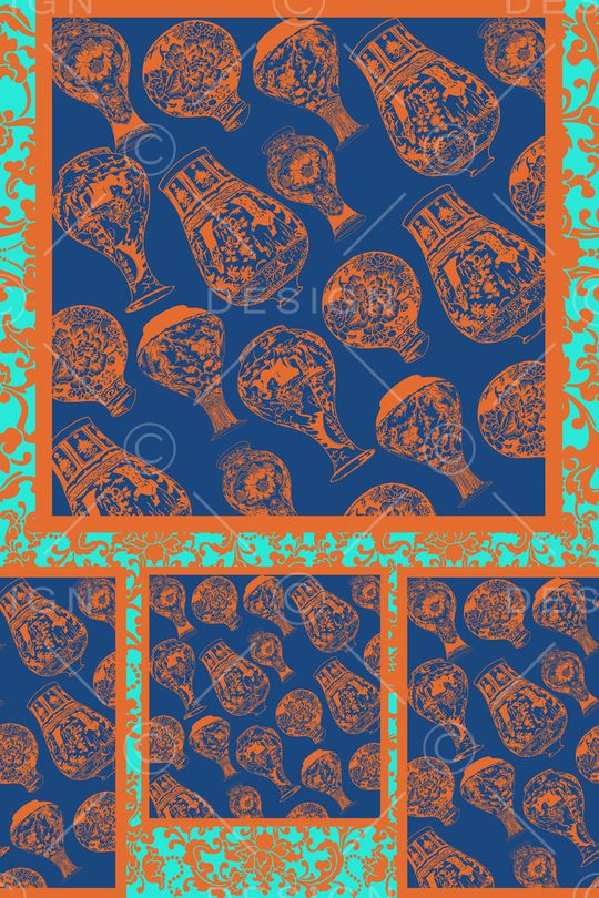 古典花纹印花华亿平台图片