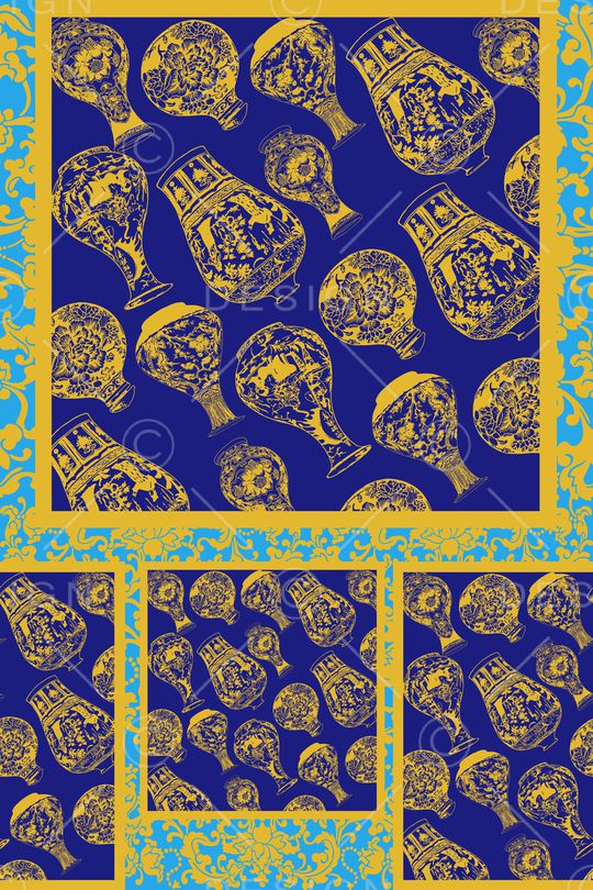 古典花纹印花华亿平台图片