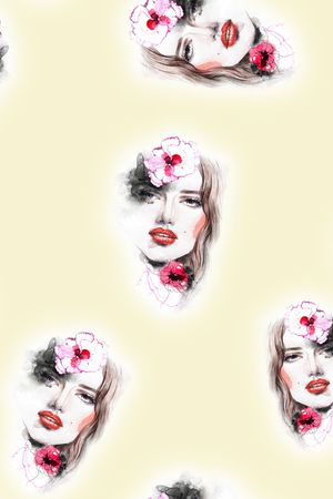 人物印花华亿平台图片