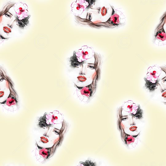 人物印花华亿平台图片