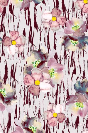 抽象花卉华亿平台印花华亿平台图片