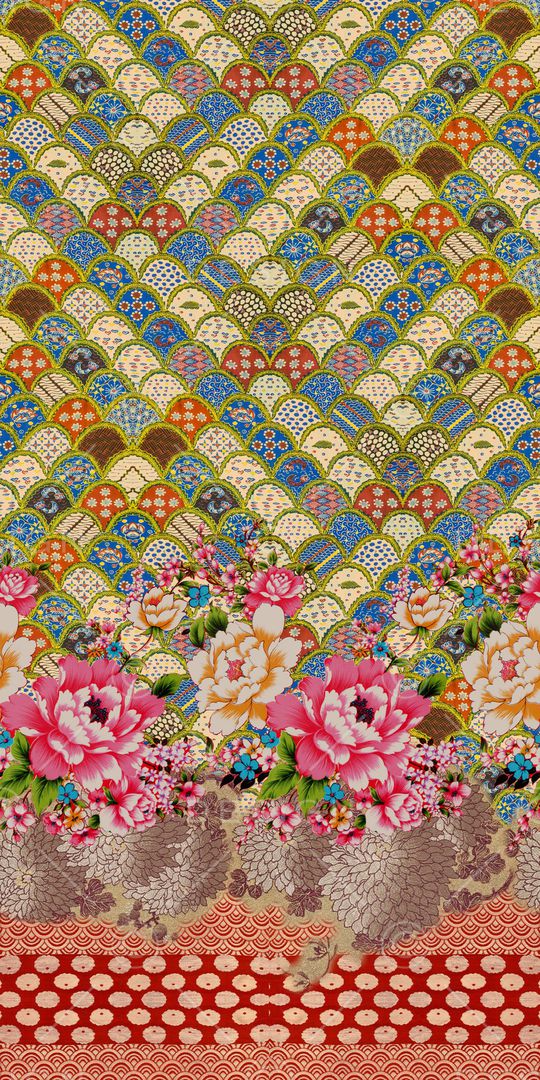 花卉印花华亿平台图片