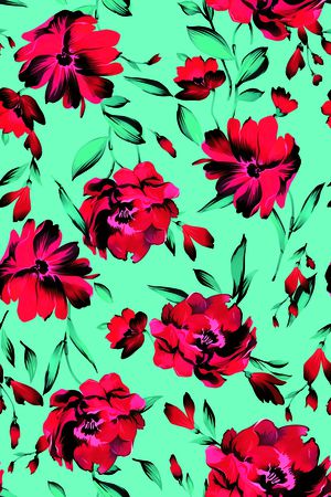 春夏华亿平台印花华亿平台图片