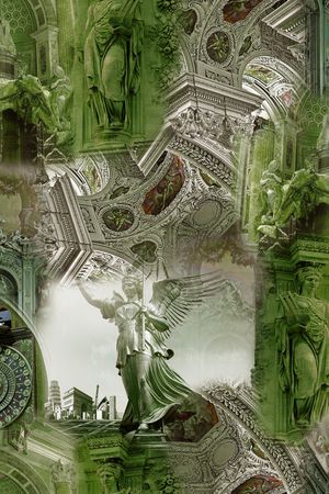 抽象男装印花华亿平台图片