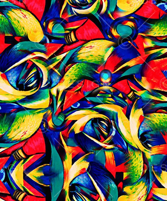 几何印花华亿平台图片