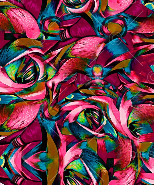 几何印花华亿平台图片