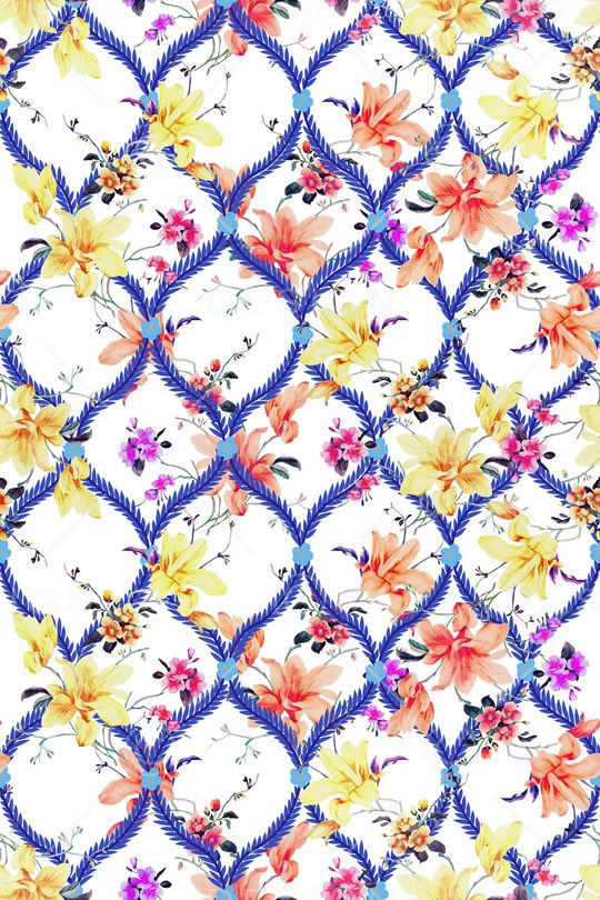 花卉印花华亿平台图片