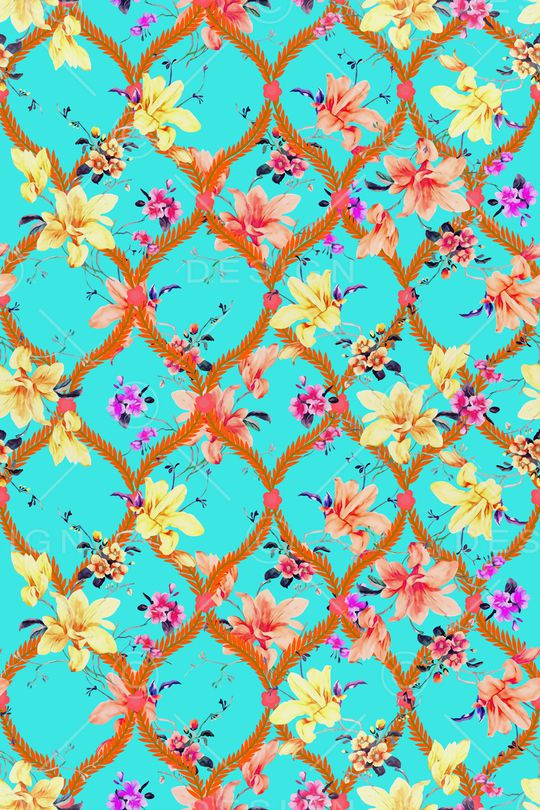 花卉印花华亿平台图片