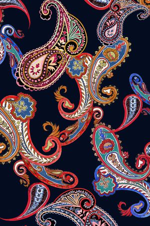 佩斯利印花华亿平台图片