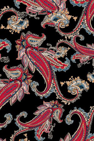 佩斯利印花华亿平台图片