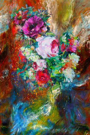 花卉印花华亿平台图片