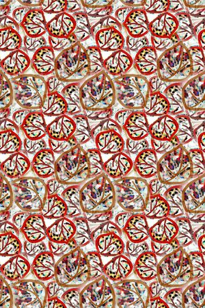 抽象花卉印花华亿平台图片