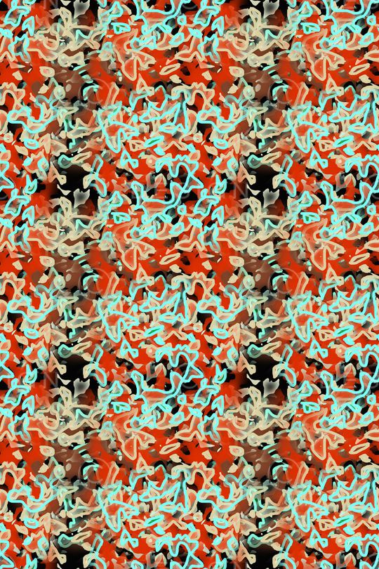 抽象花卉印花华亿平台图片