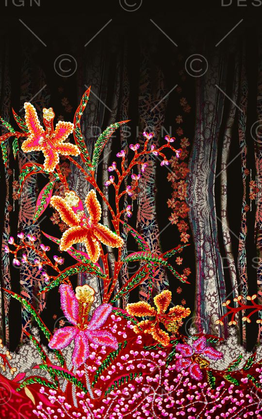 春夏华亿平台印花华亿平台图片