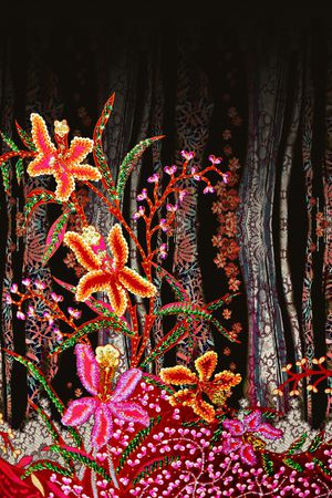 春夏华亿平台印花华亿平台图片